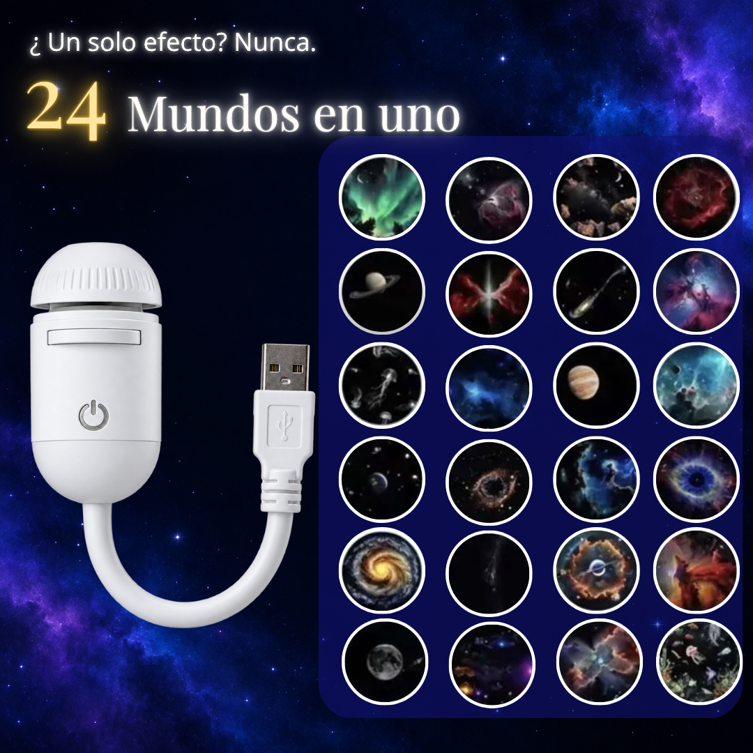 Orbis™ Galaxy Projector 2 en 1 – 24 Discos
